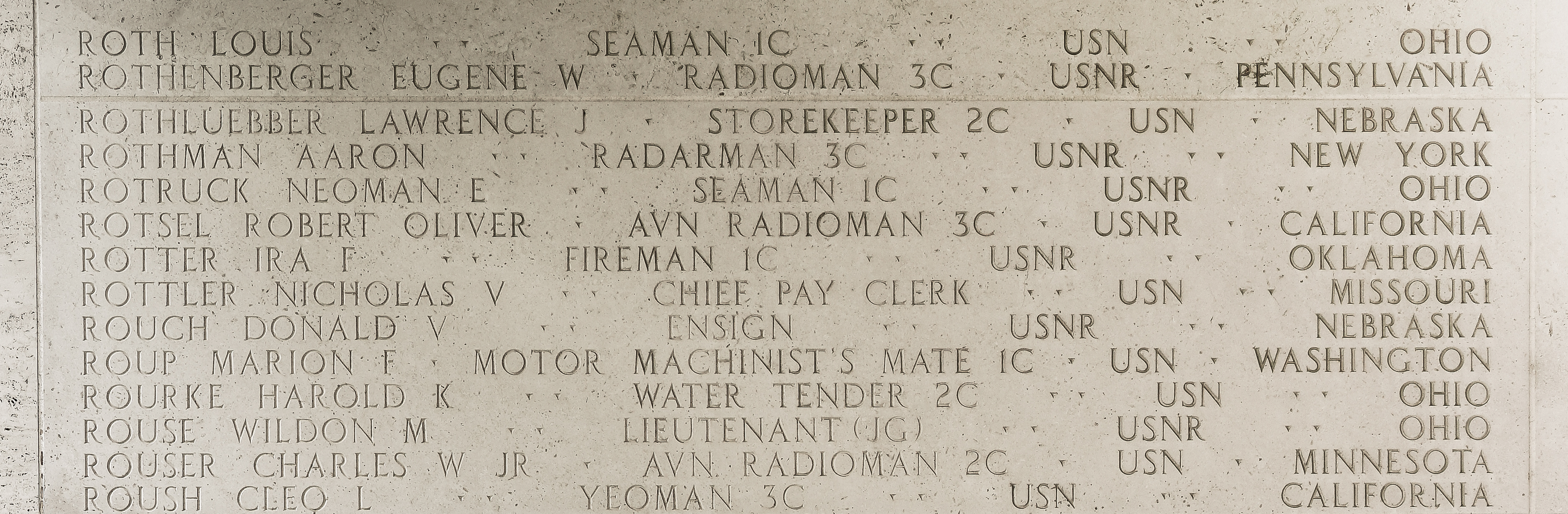 Eugene W. Rothenberger, Radioman Third Class